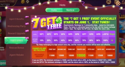 Teen Patti Super 7 Get 1 Free Bonus